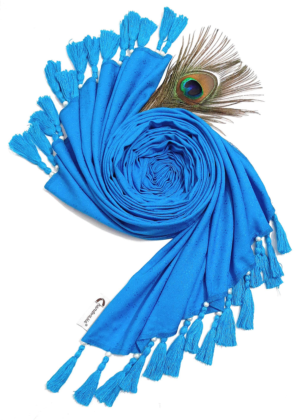 Chandwasia scarves, Viscose Fabric stole & Shawl || Scarf Stoles for Girls/Ladies/Women/Men for Summer & Winters(Flame Blue)