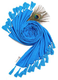 Chandwasia scarves, Viscose Fabric stole & Shawl || Scarf Stoles for Girls/Ladies/Women/Men for Summer & Winters(Flame Blue)