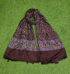 JAHAN TEXTILE Floral Printed Scarf for Women | Soft Lightweight Dupatta/Stole with Tassels | Elegant Ethnic & Casual Wear Wrap | Stylish Designer Shawl for All Seasons (Brown)