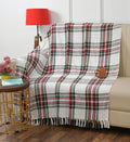 WEAVERS HUT Handwoven Cotton Throw Blanket | 130 x 170 cm (52 x 67 Inches) | Soft & Breathable Sofa Throw for Living Room & Bedroom | Classic Checks Design Kafalo