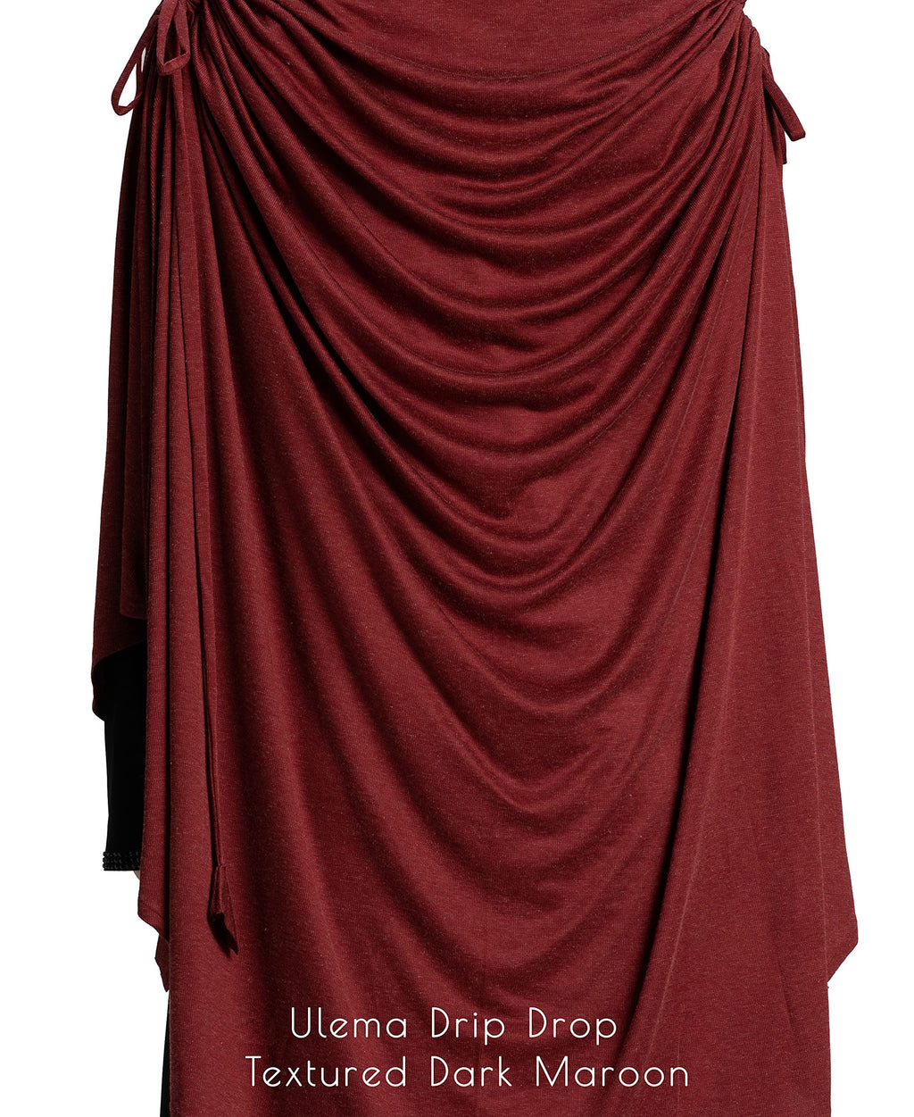 Mehar Hijab Women's Synthetic Ulema Drip Drop Hijab (D Maroon, XX-Large)