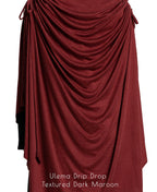 Mehar Hijab Women's Synthetic Ulema Drip Drop Hijab (D Maroon, XX-Large)