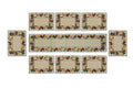 Galaxy Home Decor Dining Table 8 Table Mats with Runner (Mat 13x18 inches and Runner 13x54 inches) Washable Cotton Linen Mat Jacquard Fabric, Multicolor (Fruits Design, 8 Mats with Runner) Kafalo