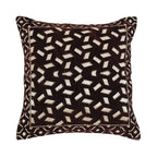 DECOMIZER Jacquard Geomteric Cushion Covers 24 Inch X 24 Inch Set Of 2 Ethnic Motifs 240 TC Cushion Covers,Design- Bricks,Color- Coffee