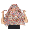 DEEPNYRA - LIVING STYLE Female Cotton Scarf Face Full Covering With Mask Head Hair Wrap Sun Protection For Women Printed Square All Season Wear (MARRON), Maroon