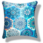 Vendola Merhaba Microfiber Satin 250TC Cushion Pillow Covers, Multicolor, Set of 5(Merhabaaa,24x24 Inches)
