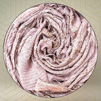 FAHABO Scarf Woman Pleated Cotton Scarves with Embroidery and Tassels | Hijab Scarf | Headscarf | Neck Scarf | Stoles | Wraps (Lilac Purple -1)