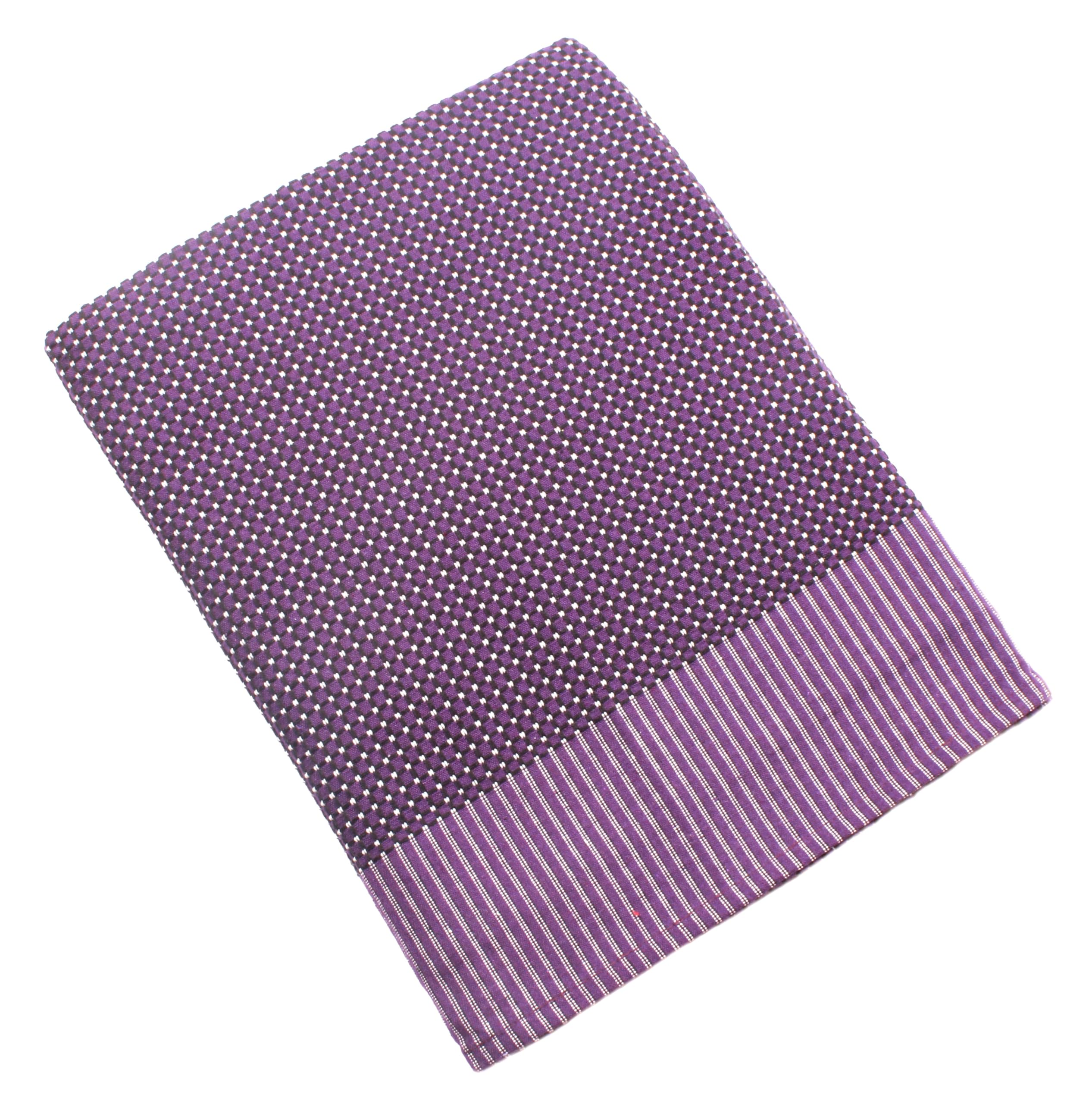 THARUNSHA ELITE Single Size Cotton Blanket/Solapur Chaddar/Cotton Bedsheet/Reversible Blanket Sandal (60x90 inches) Set of 1 (Violet)-200 TC Kafalo