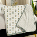 Story@Home Dohar Single Bed Cover Cotton 100% | 150GSM 144 x 220 CM Quilt AC Blanket for Summer | AC Comforter Double Bed | Green & White, Motif Reversible Design Duvet | All-Season Blanket Kafalo