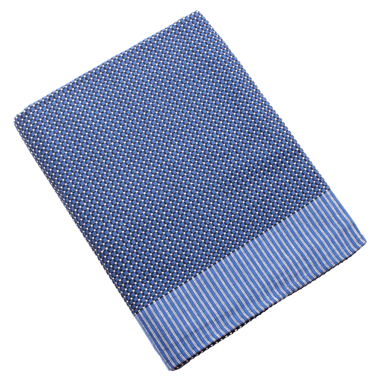 THARUNSHA ELITE Single Size Cotton Blanket/Solapur Chaddar/Cotton Bedsheet/Reversible Blanket Sandal (60x90 inches) Set of 1 (Naavy Blue)-200 TC Kafalo