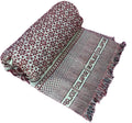 Cotonine Cotton, Single Size, Solapur Chaddar Blanket for Daily use, Red Color, Pack of 1 Kafalo