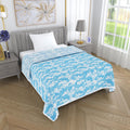 Mafatlal Sparsh Dohar Single Bed, 150 GSM Pure Cotton Malmal, Reversible AC Blanket, Soft & Breathable Cotton Blanket for Summer, Monsoon & Winter, 147 x 223 cm, Soft Blue Kafalo