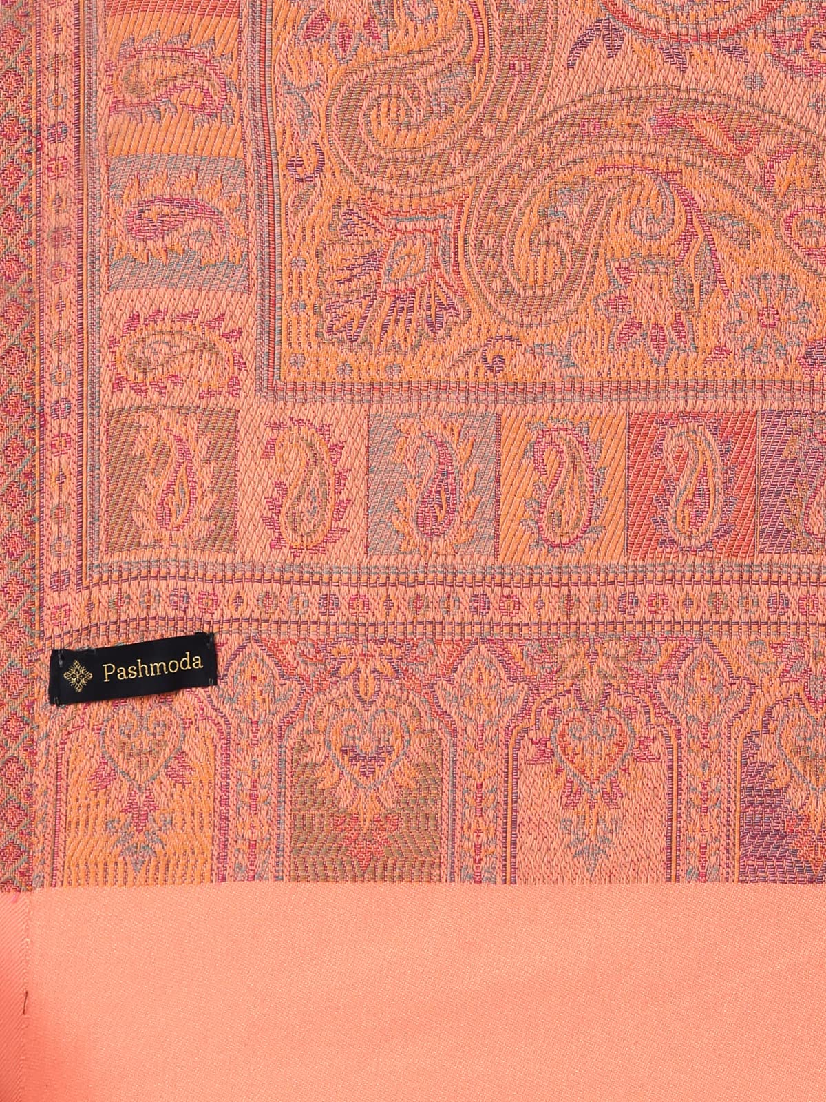 Pashmoda Women Dil-kash Kashmiri Royal Paisley Design Jamawar Shawl (Size: 101 X 203 Cms)