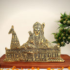 Smizzy Metal Ram Mandir Ayodhya| ayothi ramar Temple Model| Architecture Model (11X7 Inch) Hanging and Standing Temple Home Decor Showpiece, 1 pc