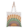 Ravaiyaa - Attitude is everything Cotton Shopping Bag Purse Bags Women Tote Shoulder Handbag (White Peacock Feather Bag - 9)