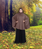 Mehar Hijab's Modest Women's Stylish Instant Sleeve Hijab Solid Polycotton Feel Good Fabric HANANA Sleeve Hijab Free Size (Formal Grey)
