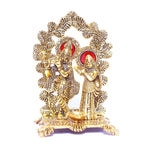 KridayKraft Radha Krishna Standing Playing Flute Metal Statue Gold Antique Finish for Pooja & Home,Office Decorative,Radha Krishna Murti Showpiece Figurines,Religious Idol Gift Article...