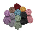 ICW Female Soft Chiffon Georgette Scarves Shawl Stoles Long Scarf Wrap Head Scarves (Pack Of 9 Set),Multicolor