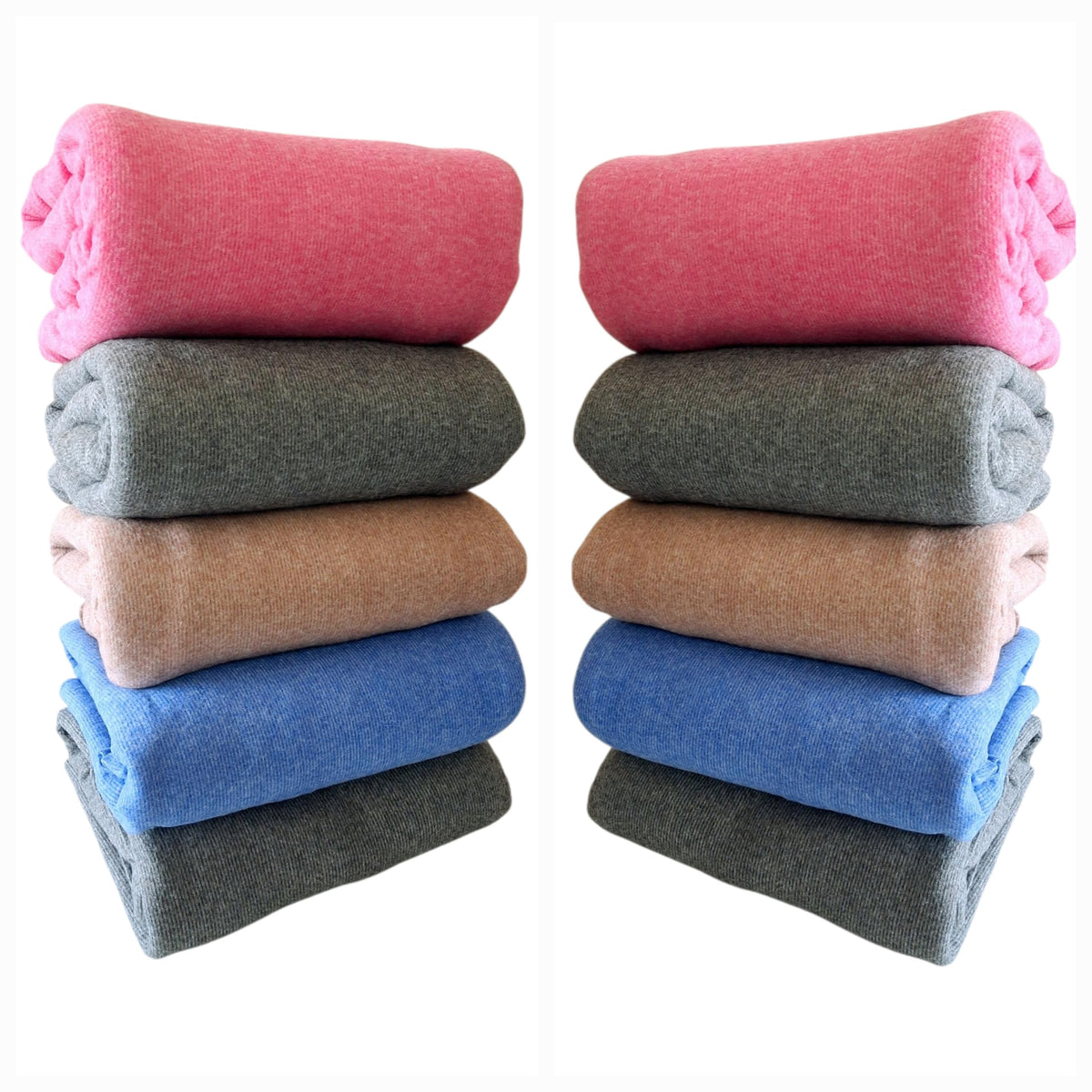 MAMRAJ Stylish Polar Fleece Single Bed Super Soft Micro Fleece Blanket - 58x88 Inch || Skin Friendly || Multicolour || Set of 10 || (Self) Kafalo