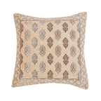 DECOMIZER Jacquard Geomteric Cushion Covers 24 Inch X 24 Inch Set Of 2 Ethnic Motifs 240 TC Cushion Covers,Design- Ambi,Color- Beige