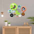 Artvibes Find The Beauty in Everyday Round Shape MDF Wooden Wall Decor Items | Quotes Decor Item | Wall Accent | Office Decor | Wall Art Print | Inspirational quotes | Gift Items (WPS_117N), Set of 11