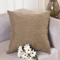 Khooti Jute Cushion Cover | 22x22 Inch, Light Umber