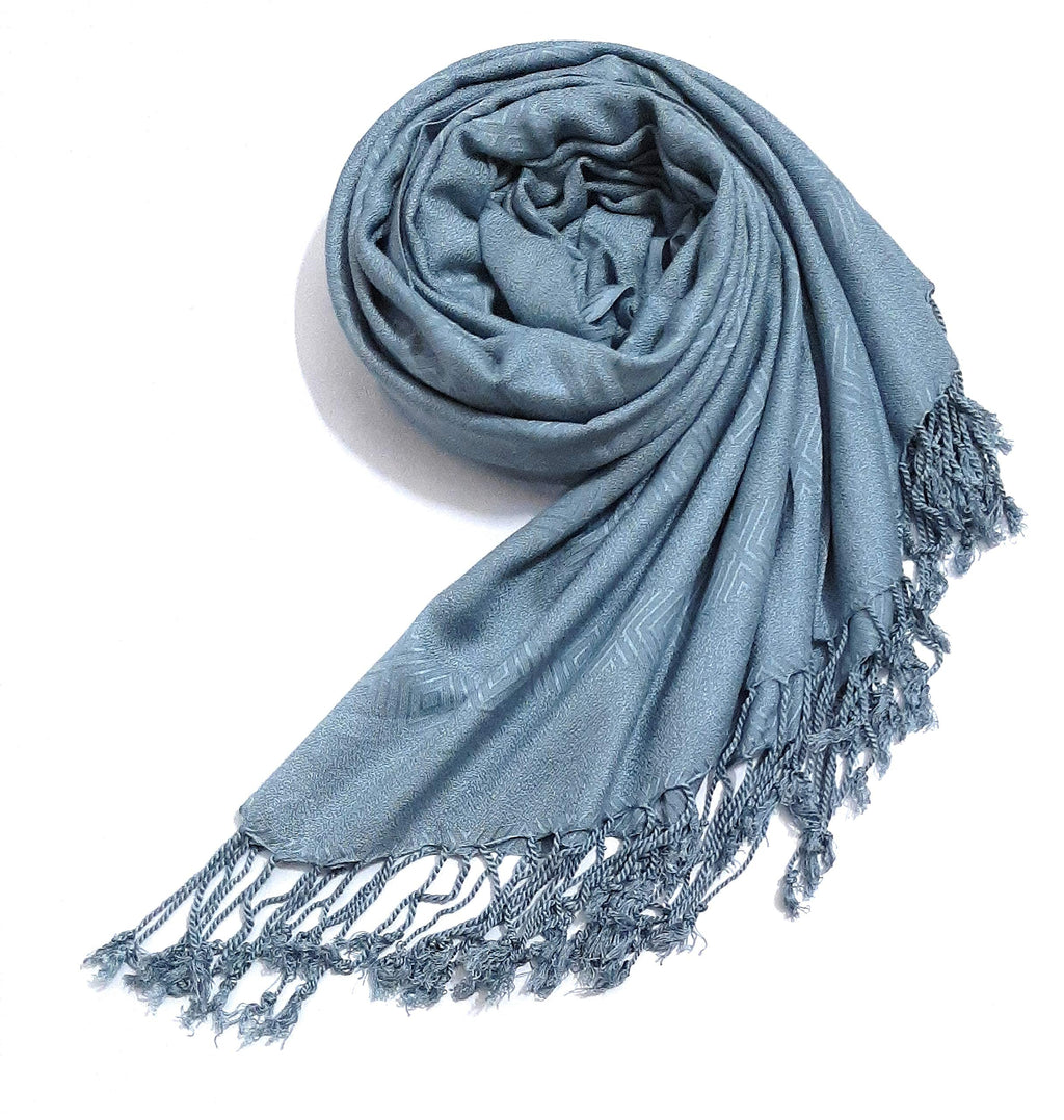 Chandwasia Viscose Scarf Stole & Shawl | Travel Office Casual Styling For Girls Women Men Summer Winter Use | Grey Color | Viscose Fabric | 28x72 Inches | Self Design Sent Randomly