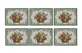 Galaxy Home Decor Dining Table 6 Table Mats ( Mat 13x18 inches ) Washable Cotton Linen Mat Jacquard Fabric, Multicolor (Basket Design, 6 Mats) Kafalo