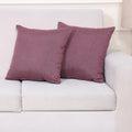 Yellow Weaves Jute Texture Cushion Covers, 12 X 12 Inches, Dusty Purple, Set of 2