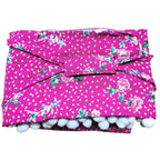 Tolexo Rayon cotton scarf free size with Hook and Loop closer-printed-free size (Pink)