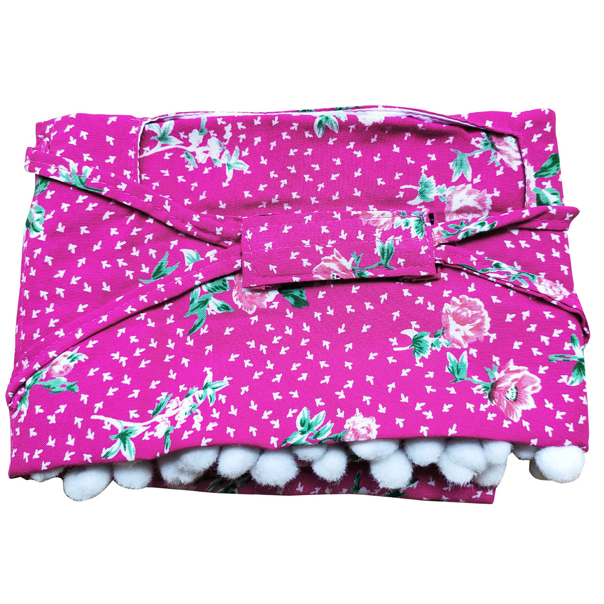 Tolexo Rayon cotton scarf free size with Hook and Loop closer-printed-free size (Pink)
