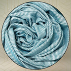 FAHABO Shimmer Woven Cotton Blend Scarf for Women – Lightweight Hijab & Stole Wrap | 73 x 29 Inches (Teal Green)
