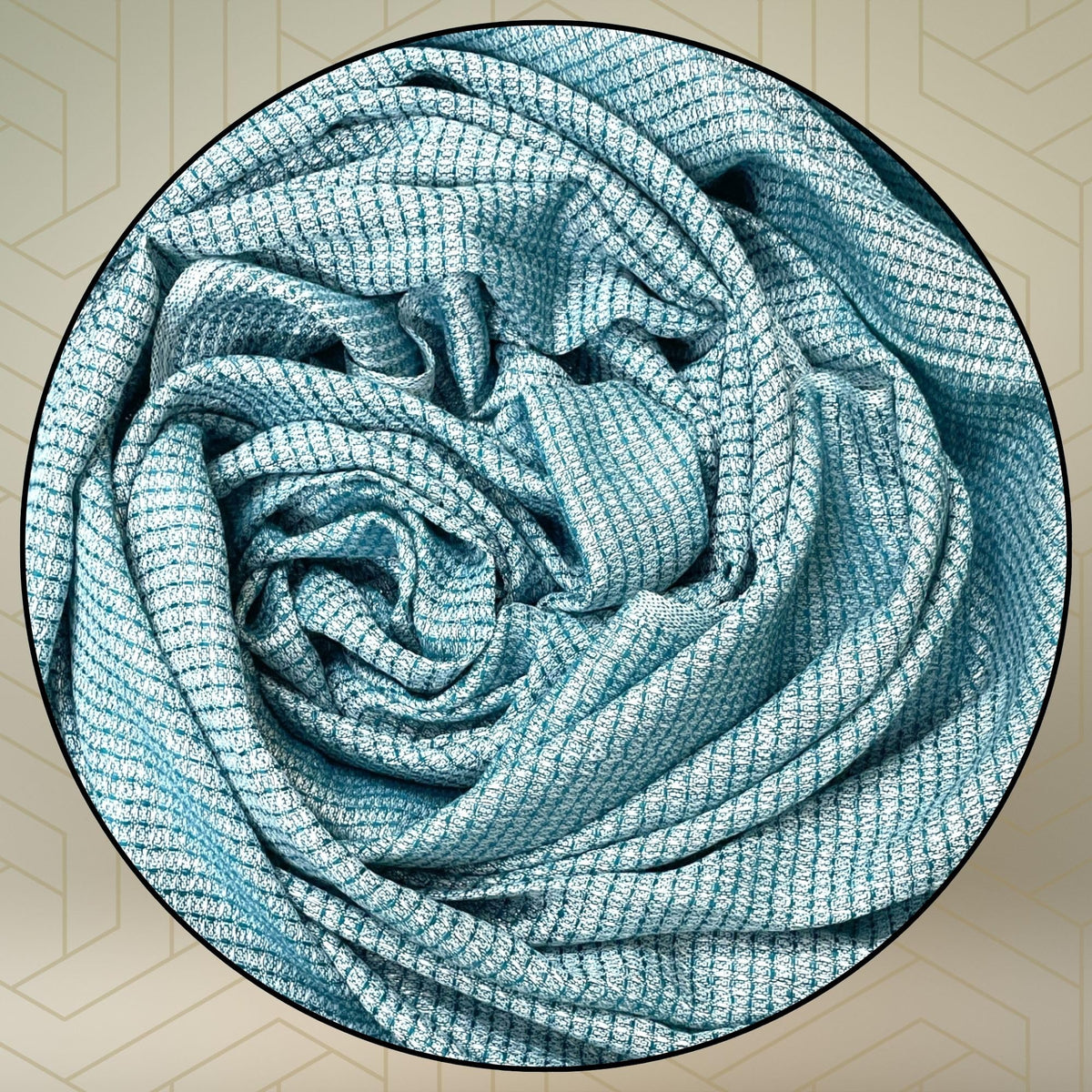 FAHABO Shimmer Woven Cotton Blend Scarf for Women – Lightweight Hijab & Stole Wrap | 73 x 29 Inches (Teal Green)