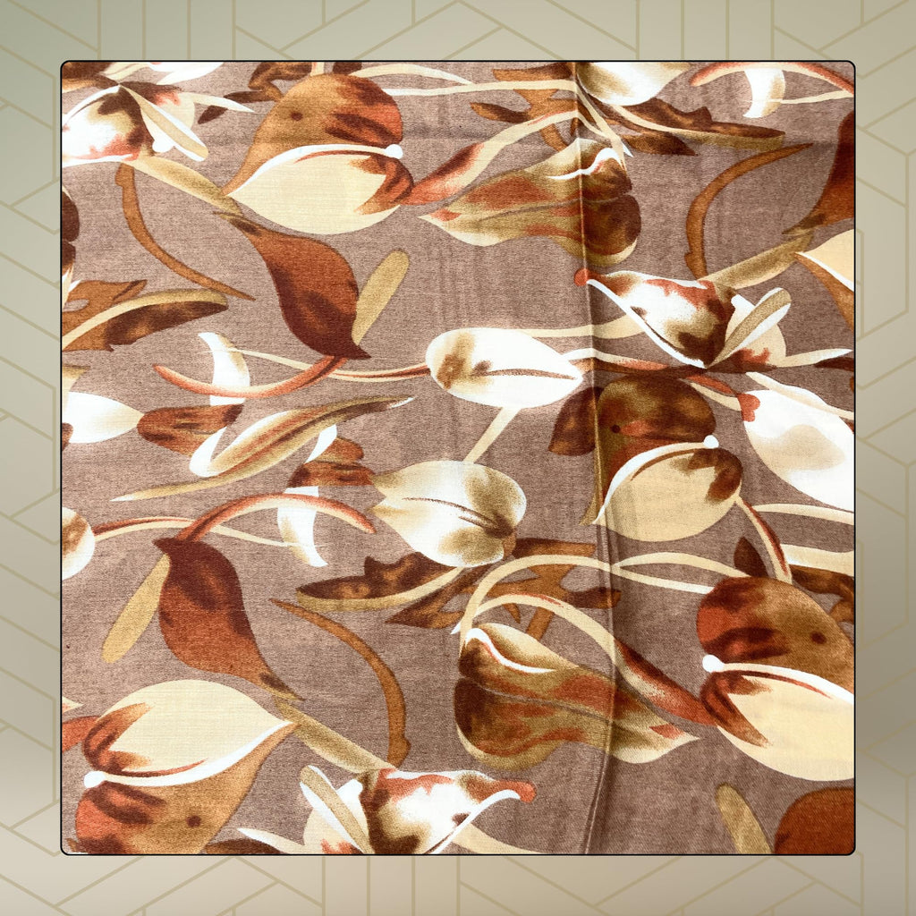 FAHABO Scarf for Women Stylish Print Viscose Cotton | Hijab Scarf | Stole | Soft, Lightweight, and Latest Scarves | 71 x 33 Inches (Blossom Brown)