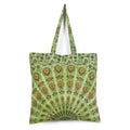 Ravaiyaa - Attitude is everything Cotton Shopping Bag Purse Bags Women Tote Shoulder Handbag (Green Dyed Mandala Bag - 16)