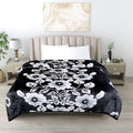Gullivar Premium Ultra Soft Flannel Printed Single Blanket 220x160 cm| 200 GSM Warm & Cozy All Season AC Blanket| Lightweight Travel/Camping Throw for Sofa & Couch| Winter Duvet/Quilt- Black & White Kafalo