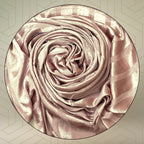 FAHABO Scarf Woman Premium Self-Woven Satin Silk Scarves | Hijab Scarf | Headscarf | Neck Scarf | Stoles | Wraps (Rose Gold)