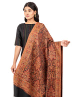Naureen Women Faux Pashmina Kashmiri Jamawar Shawl, Warm and Soft, 40x80 inch