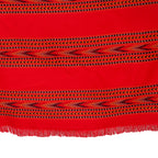 BRAVEZI Women's Woolen Kullu Design Border Shawls (Red)
