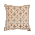 DECOMIZER Jacquard Geomteric Cushion Covers 24 inch x 24 inch Set of 5 Ethnic Motifs Cushion Covers,Design- Plus,Color- Beige