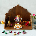 eCraftIndia Designer Laminated Wood Pooja Temple/Mandir, Brown, One Size, (WTEMP530)