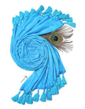 Chandwasia scarves, Viscose Fabric stole & Shawl || Scarf Stoles for Girls/Ladies/Women/Men for Summer & Winters(Light Blue)
