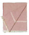 Arvore Bunkaar Plain Pure Handloom Khes - 100% Desi Thick and Heavy Cotton Khes/Summer Blanket/Chadar/Yoga Blanket (Wavy Red) Kafalo