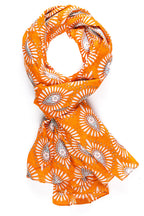 AQVA Printed Cotton Scarf for Women Stylish (Aqva Orange) | Head and Face Cover Scarf for Girls with 100% Cotton | Soft & Lightweight Scarves/Stoles for all Weather (72 x 43 in)