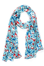 AQVA Printed Cotton Scarf for Women Stylish (Tabiyat sky) | Head and Face Cover Scarf for Girls with 100% Cotton | Soft & Lightweight Scarves/Stoles for all Weather (72 x 43 in)