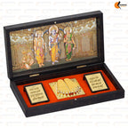 KUSHAL CREATIONS Ram Darbar Charan Paduka Religious Prayer Box Pocket Temple | charan paduka Box Brown Colour