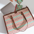 TEAL BY CHUMBAK Office Tote Bag for Women | Stylish Shoulder Bags for College | Professional Canvas Tote Bag | Laptop-Friendly College Bag