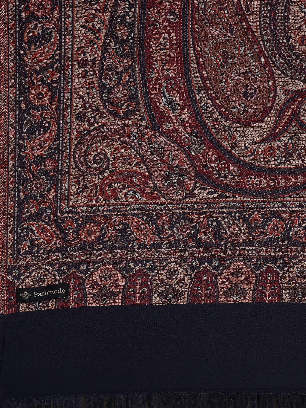 Pashmoda Women Shahnaz Antique Jamawar Shawl (Size: 101 X 203 CM)