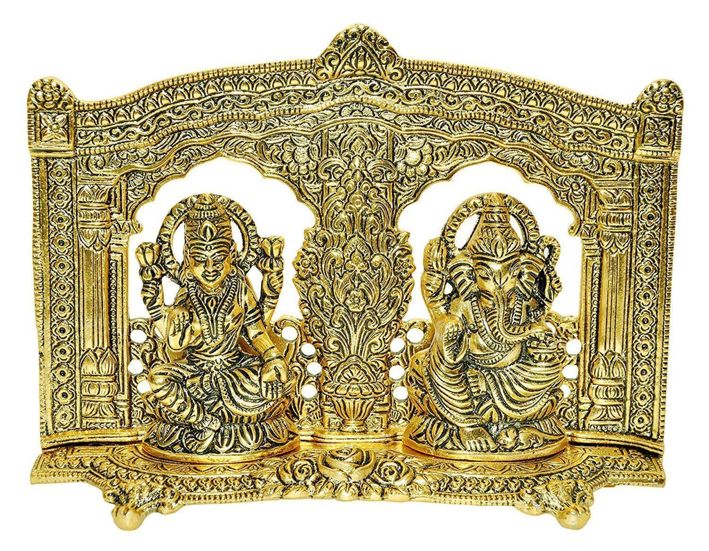KridayKraft Laxmi Ganesh Idol Showpiece Metal Lakshmi Ganesh Statue Diwali Home Decoration Items Lakshmi Ganesh for Diwali puja