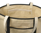 Heavy Duty Cotton Tote Bag 15oz Canvas Large Quality Shopping Tote 22 inch Durable Grocery Beach Bags Red/Natural